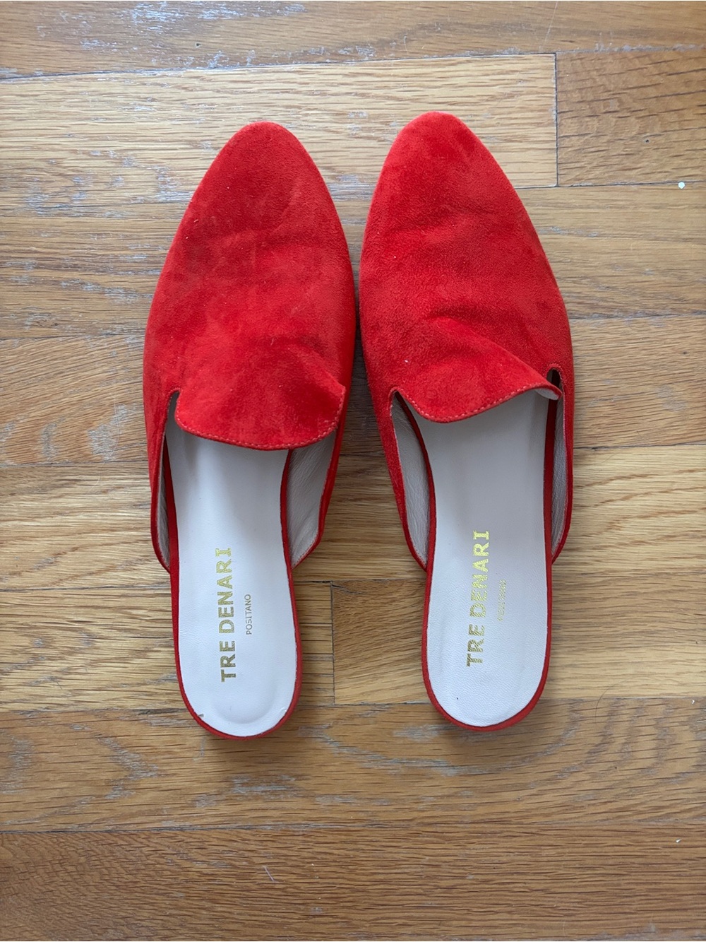 Red Suede Slip-On Women’s Mules